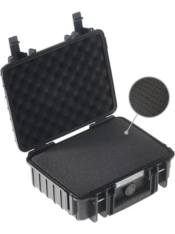 B&W International Outdoor case (black) w/sponge insert (4.1 l)