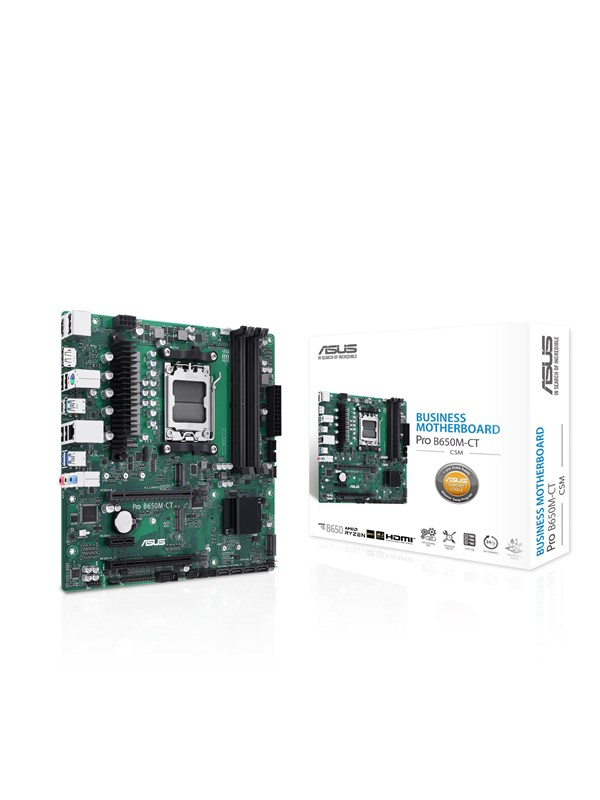 ASUS PRO B650M-CT-CSM Hovedkort - AMD B650 - AMD AM5 socket - DDR5 RAM - Micro-ATX
