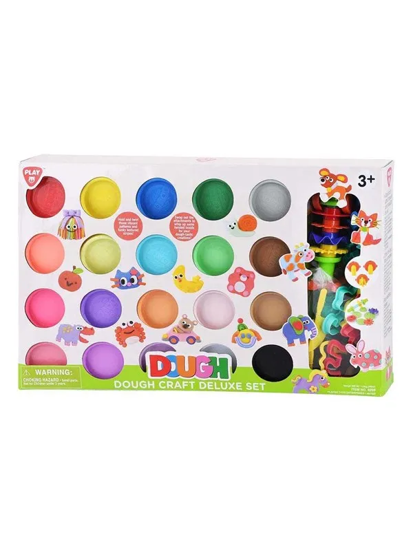 Playgo Luxury Craft Clay Set - 20 Clay Pots