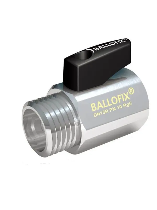 Broen Ballofix w / handle female / male gunmetal chrome 1/2