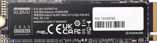 KLEVV CRAS C715 M.2 PCIe Gen3 NVMe intern SSD (1TB)
