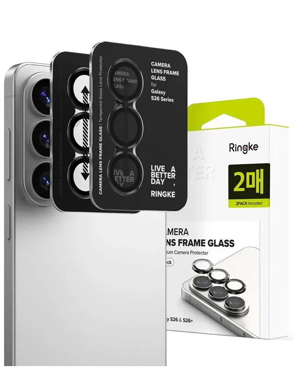Ringke Camera Frame Protector 2-Pack Camera Protector for Samsung Galaxy S26 / S26+ - Black
