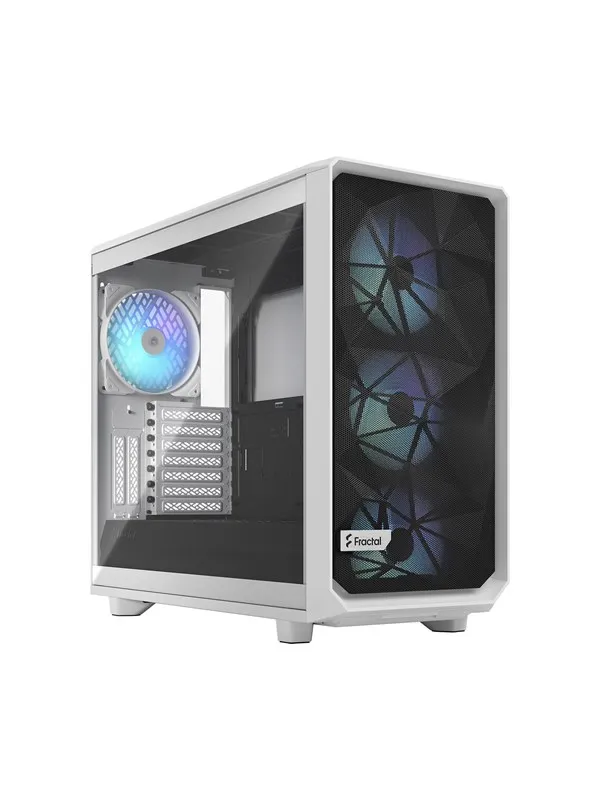 Fractal Design Meshify 2 RGB - White TG Clear Tint - Kabinett - Miditower - Hvit