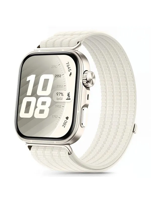 Tech-Protect Nylon Strap an Huawei Watch Fit 3 / 4 / 4 Pro / 5 / 5 Pro - White
