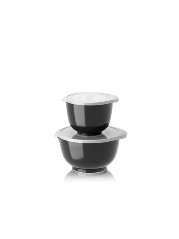 Rosti - Margrethe bowls Set of 2 + lids - Black