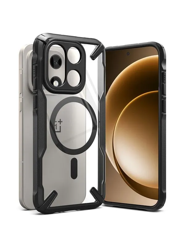 Ringke Fusion X Magnetic MagSafe Case for OnePlus 15 - Clear Black