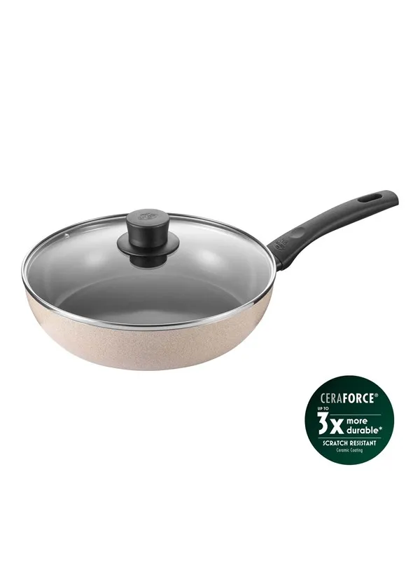 Ballarini - Ledro Saute Pan with Lid - Beige - 28 cm