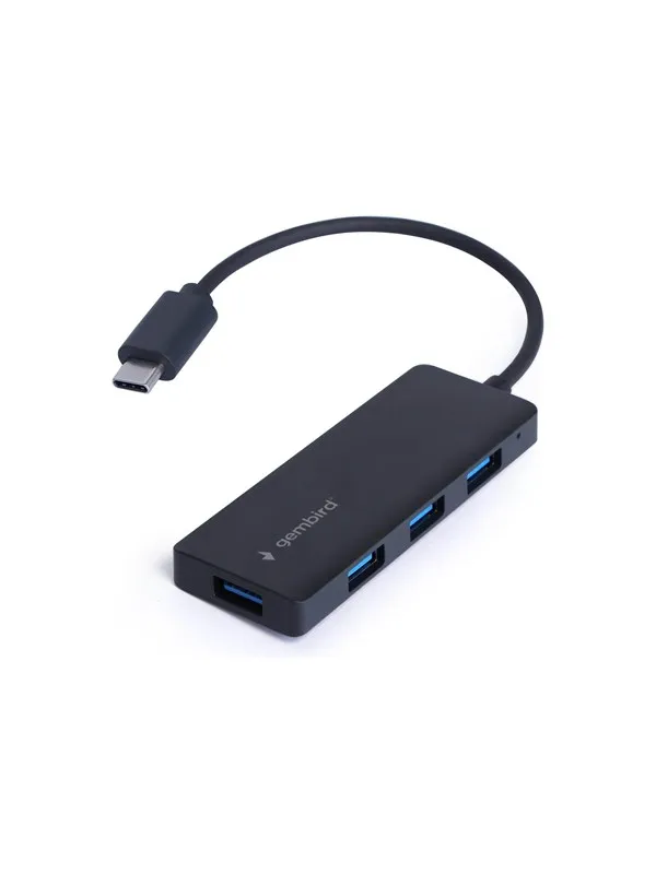 Gembird UHB-CM-U3P4-02 - hub - type-C - 4 ports USB-hub - 4 porter - Svart