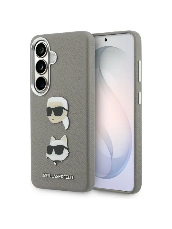 Karl Lagerfeld Saffiano Double Heads Metal case for Samsung Galaxy S26 - silver