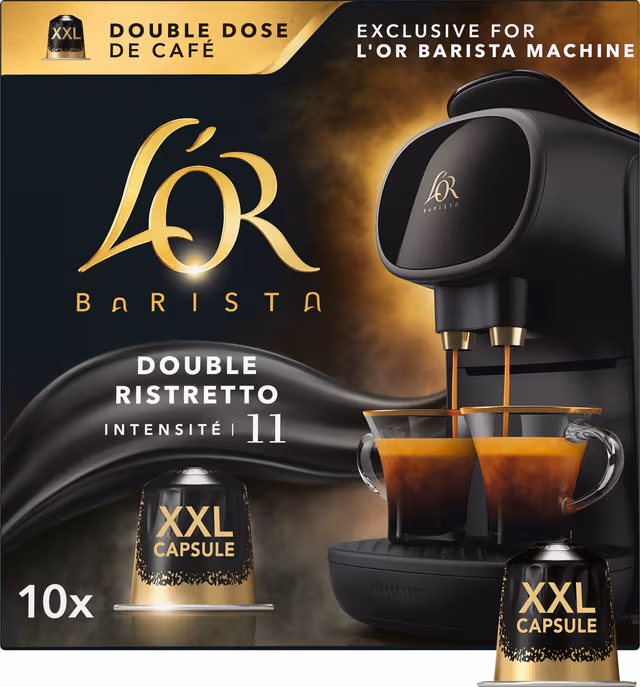 L'Or Barista Double Ristretto intensitet 11 kaffekapsler (10-pk)
