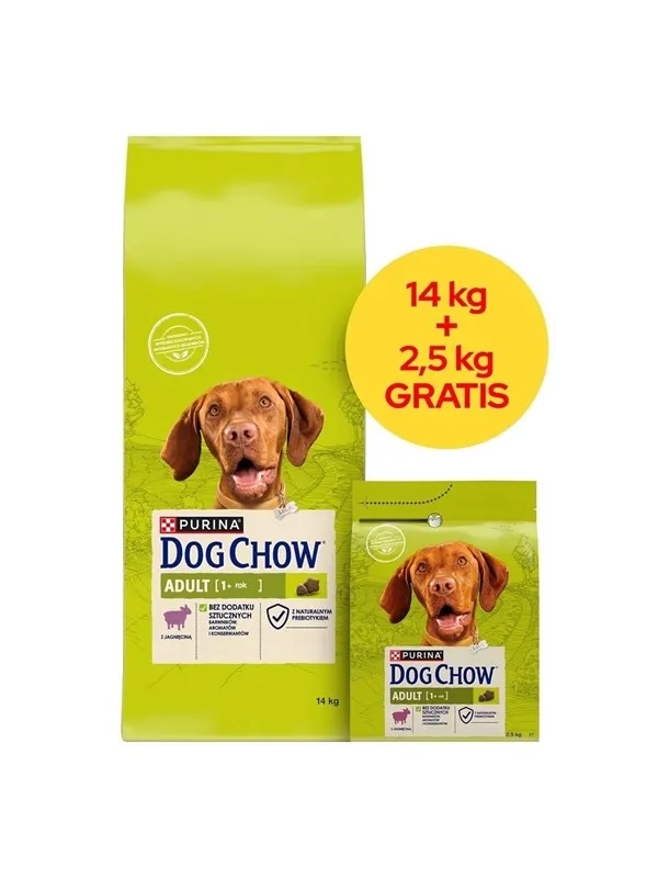 PURINA NESTLE PURINA DOG CHOW ADULT Jagniecina 14+2 5kg