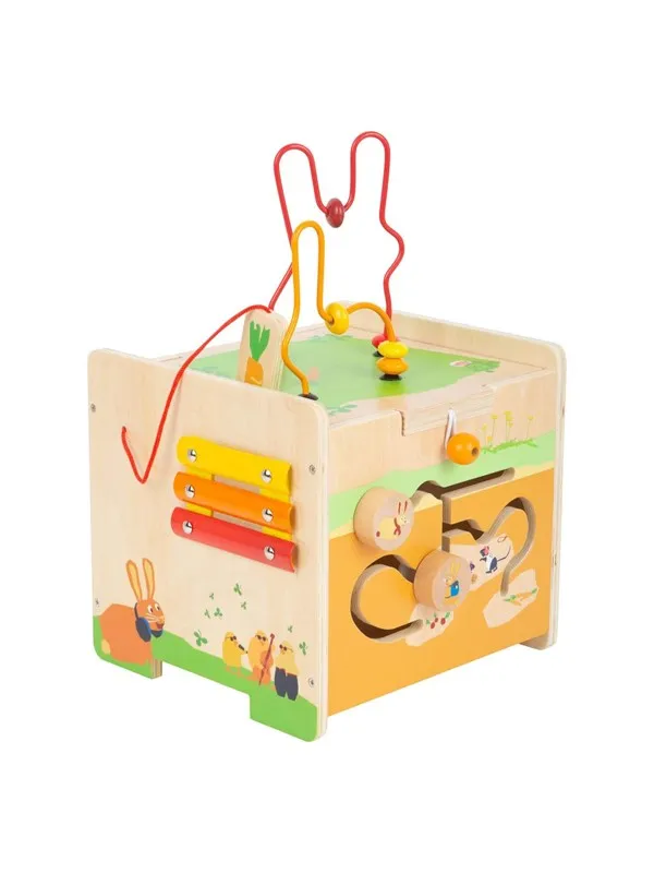 Small Foot - Wooden Activity Cube and Motor Spiral