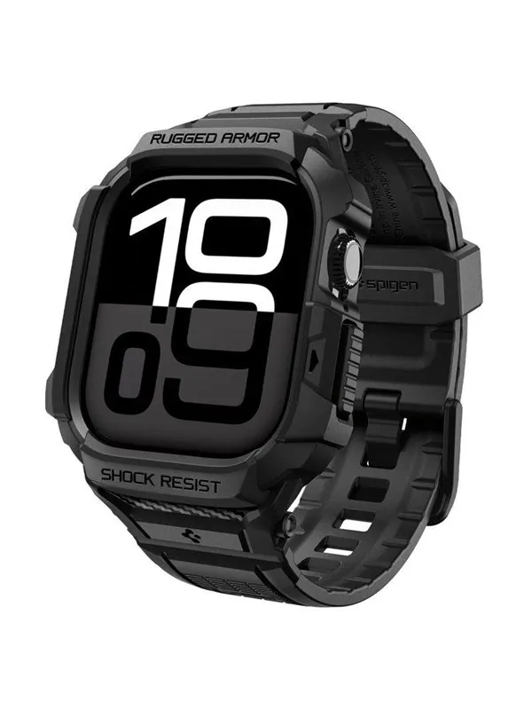 Spigen Rugged Armor Pro 2 - matte black - Apple Watch 11 46mm