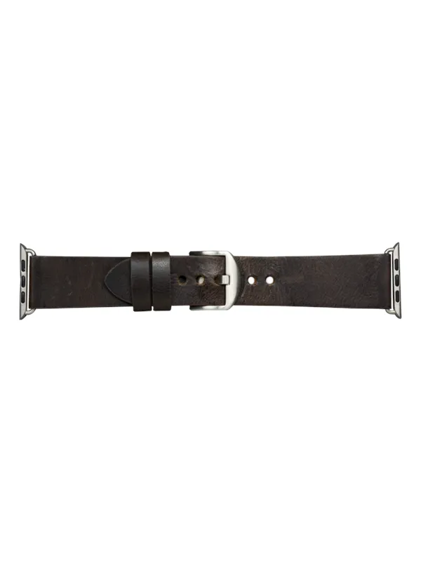 dbramante1928 Bornholm - Watch Strap 44mm - Dark Brown/Silver
