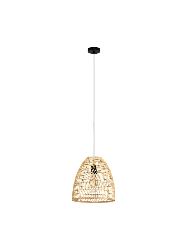 EGLO AYSGARTH pendant natural/black