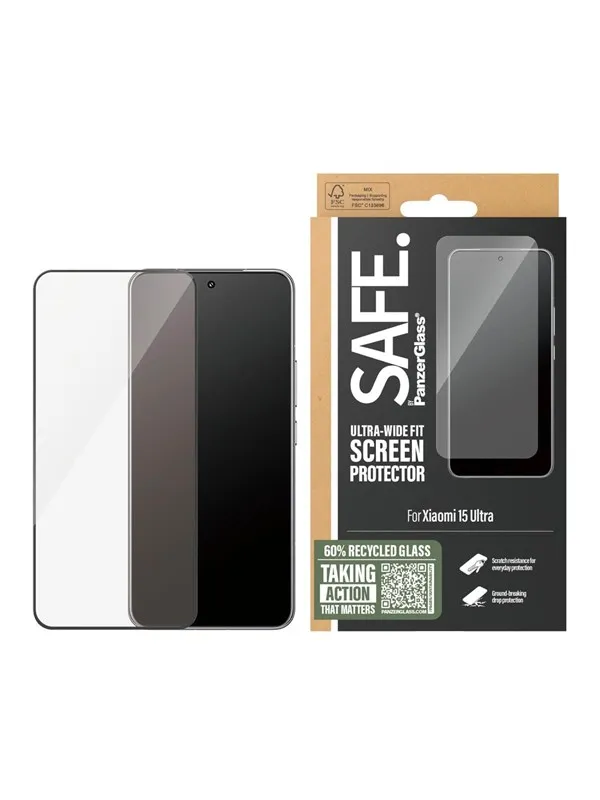 SAFE by PanzerGlass Screen Protector Xiaomi 15 Ultra | Ultra-Wide Fit