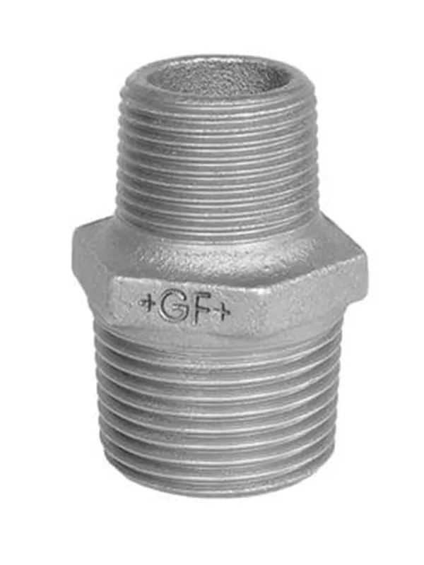 +GF+ Hexagon nipple black reducing 1 x 1/2