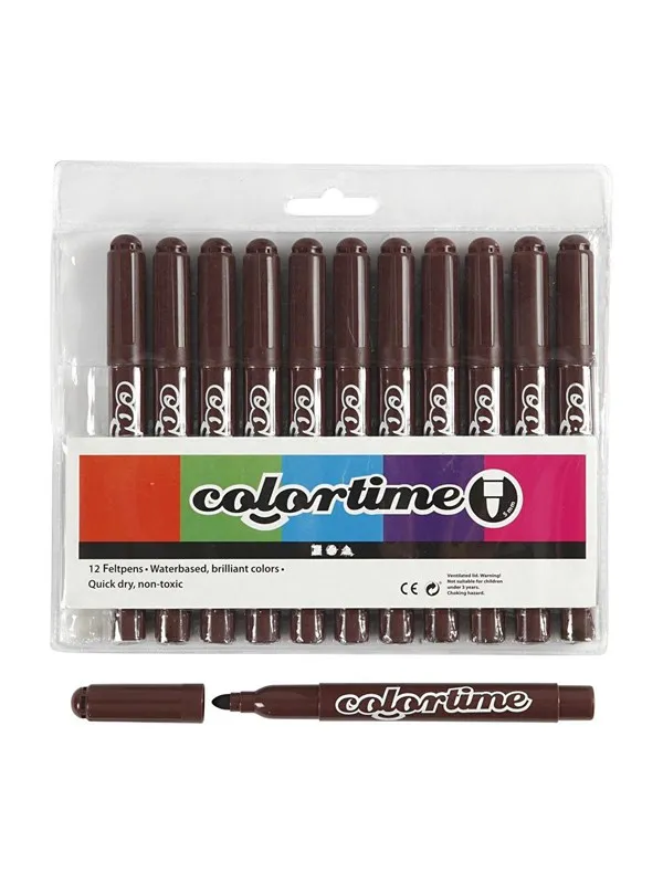 Creativ Company Dark brown Jumbo markers 12pcs.
