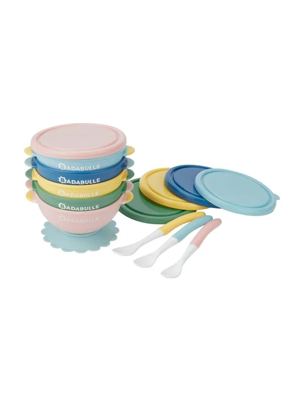 Badabulle Set of 5 non-slip bowls + spoons