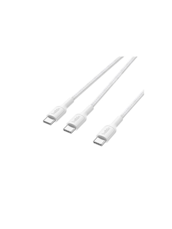 Belkin BOOSTCHARGE Pro 140W Dual USB-C Cable 1.5m White
