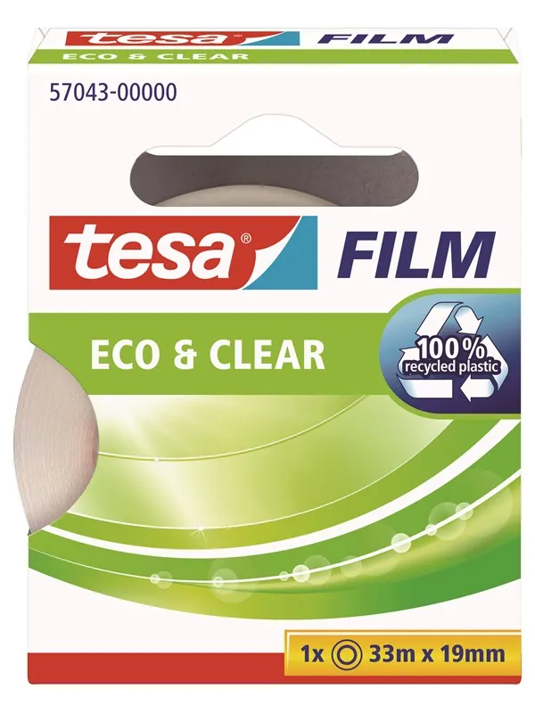 tesa film eco & clear tape 33m x 19mm Transparent