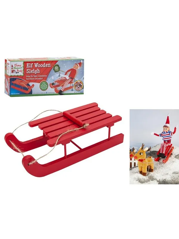 Elves Behavin' Badley Elf Wooden Sleigh