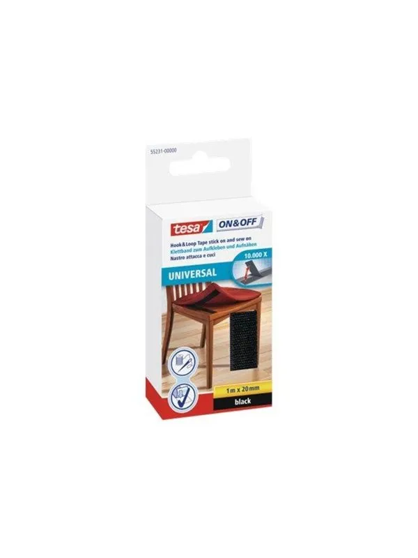 tesa On & Off - mounting adhesive - 2 cm x 1 m - black