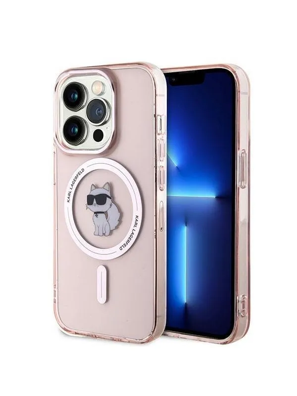 Karl Lagerfeld IML Choupette MagSafe case for iPhone 14 Pro Max - pink