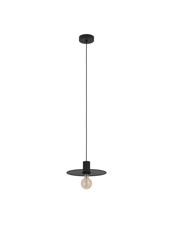 EGLO IKESTON PENDEL E27 SVART/GRILL