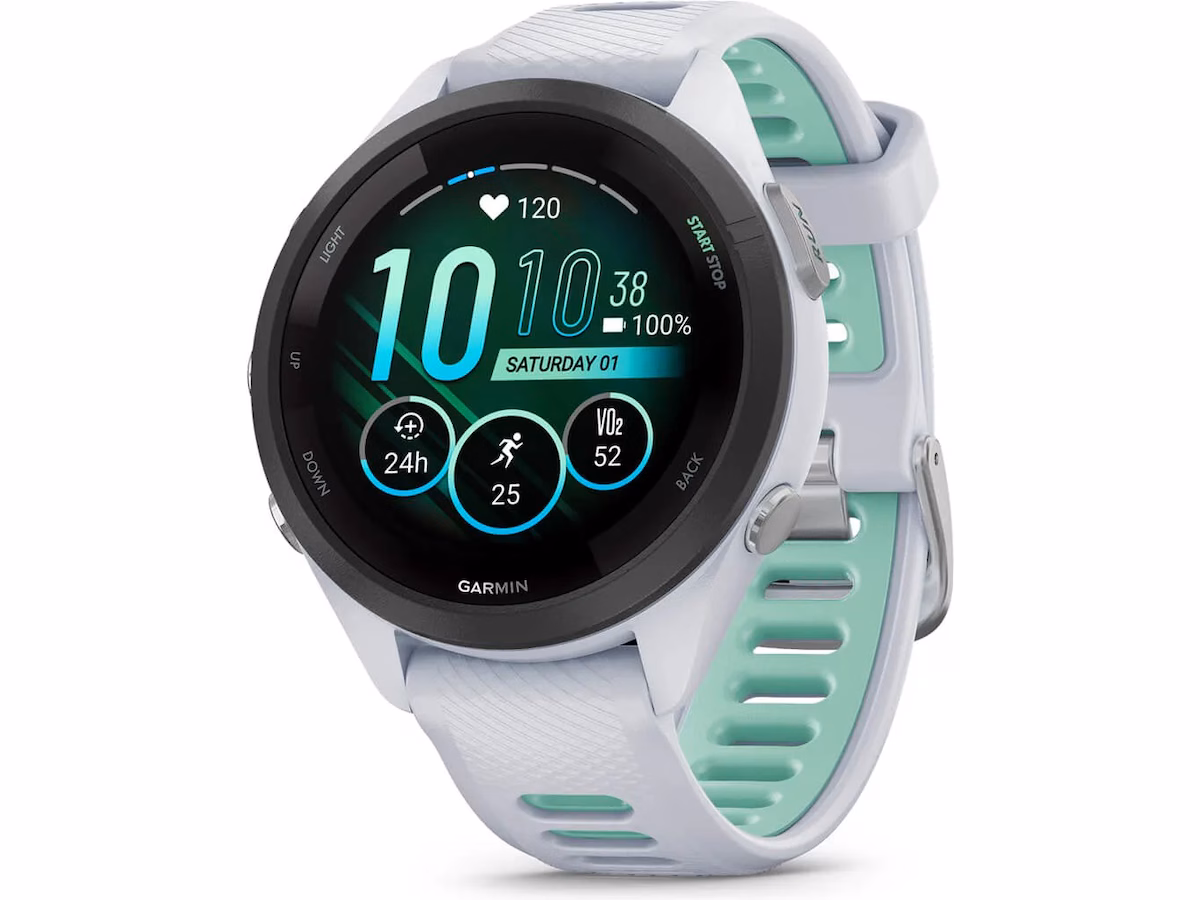 Garmin Forerunner 265S sportsklokke (hvit)