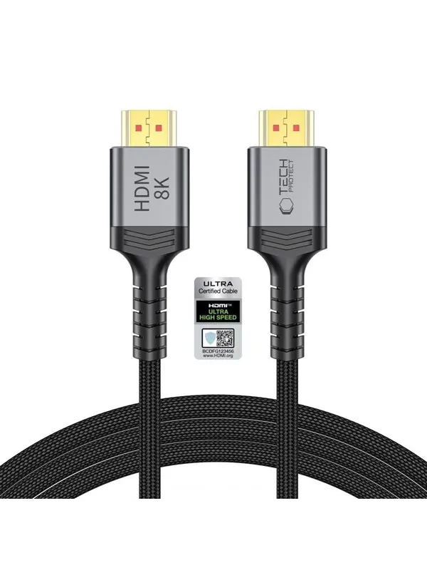 Tech-Protect  UltraBoost HDMI 2.1 4K 120HZ / 8K 60HZ 200cm Cable - Black