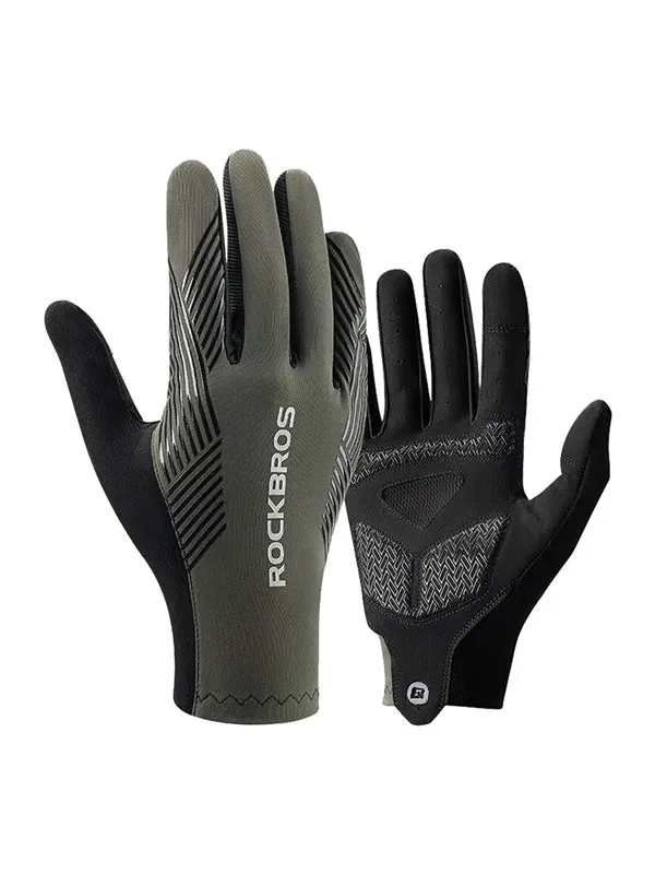 Rockbros 16110006003 shock-absorbing cycling gloves size L - green and black
