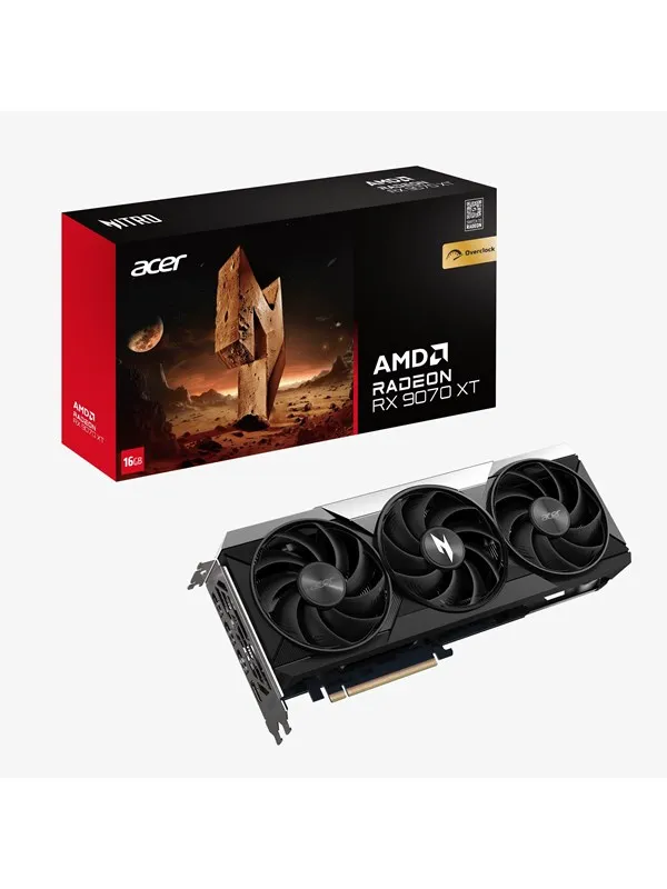 Acer Radeon RX 9070 XT Nitro OC - 16GB GDDR6 RAM - Grafikkort