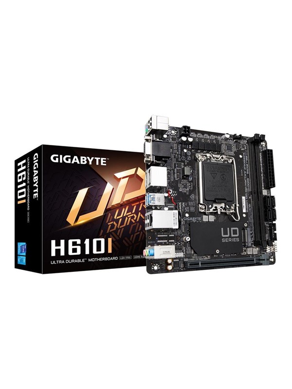 GIGABYTE H610I Hovedkort - Intel H610 - Intel LGA1700 socket - DDR5 RAM - Mini-ITX