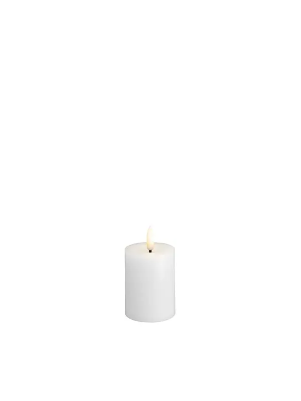 Moods & More LED pillar candle - Melted Classic white - 49x75 mm