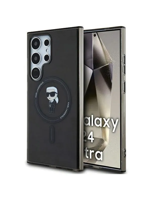 Karl Lagerfeld IML Ikonik MagSafe Case for Samsung Galaxy S24 Ultra - Black