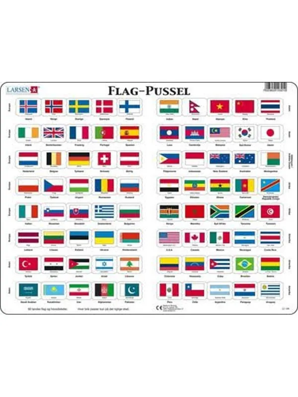 Larsen Puzzles Puzzle Flag-Puzzle - 80 pieces Maxi (36.5x28.5 cm) Gulv