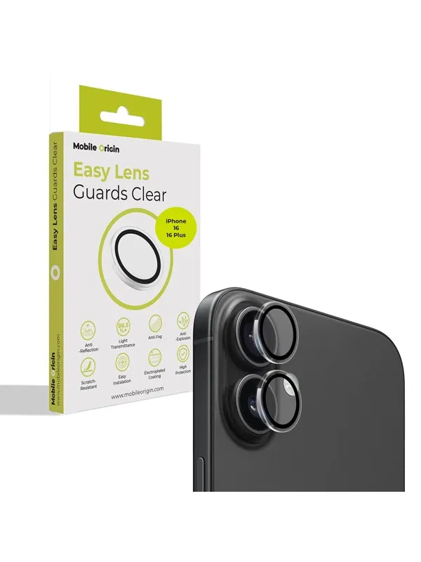 Mobile Origin Easy Lens guards - clear -  iPhone 16/16 Plus