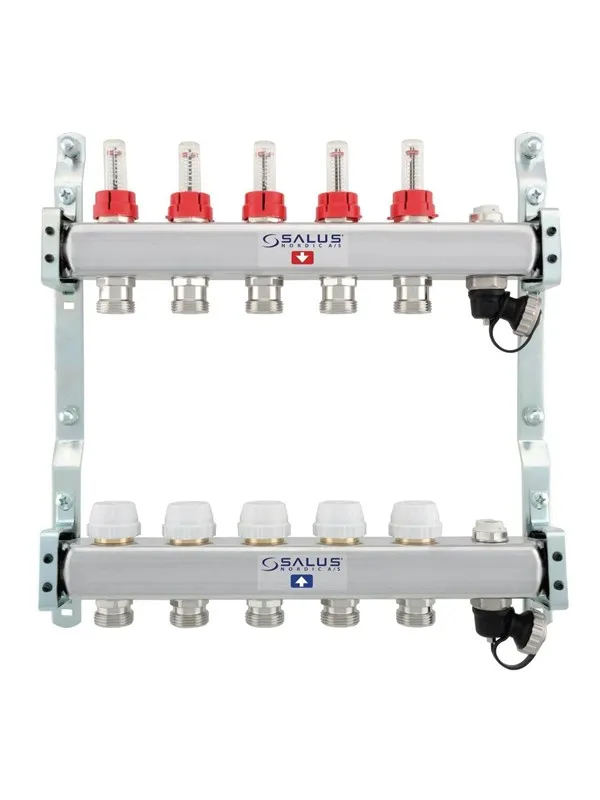 Salus Floor heating manifold 3 slings with flowmeter