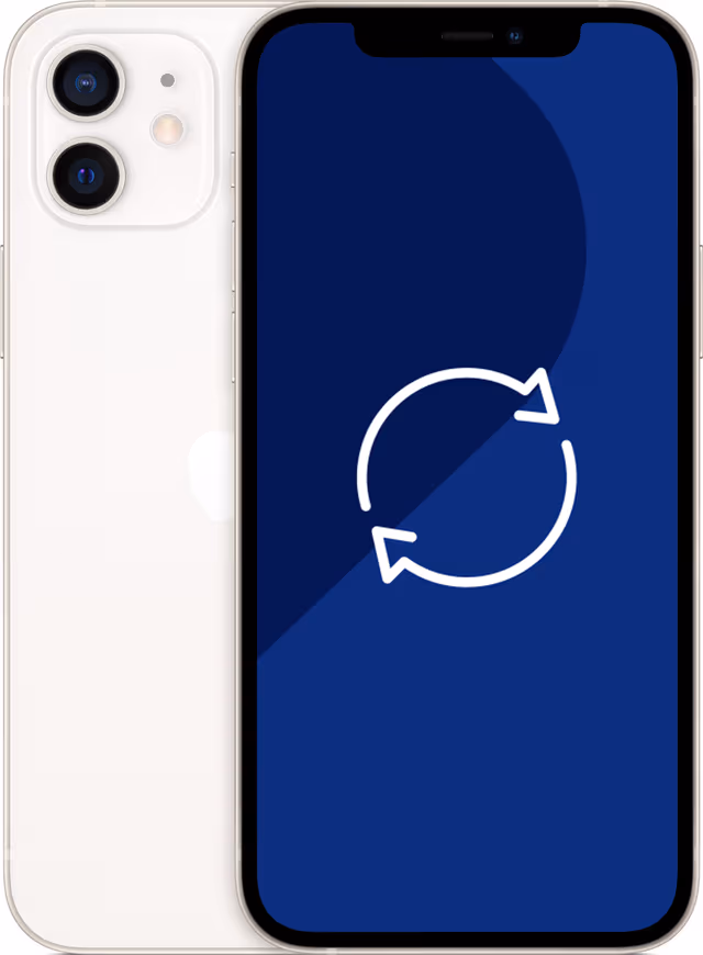 Brukt iPhone 12 - 5G smarttelefon 64 GB (hvit)