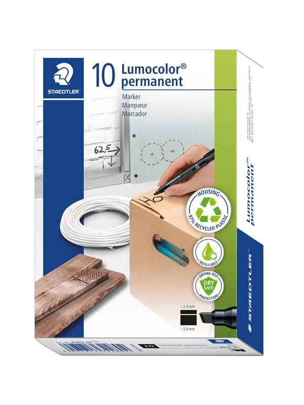 Staedtler Marker Lumocolor permanent .10 pcs.Yellow