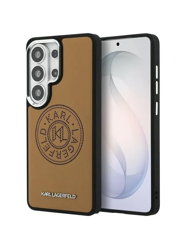 Karl Lagerfeld Perforated KL MagSafe Case for Samsung Galaxy S26 Ultra - Brown
