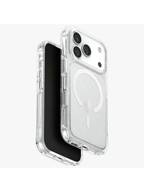 UNIQ  LifePro Xtreme Magclick Charging Case for iPhone 17 Pro - Transparent-Glitter