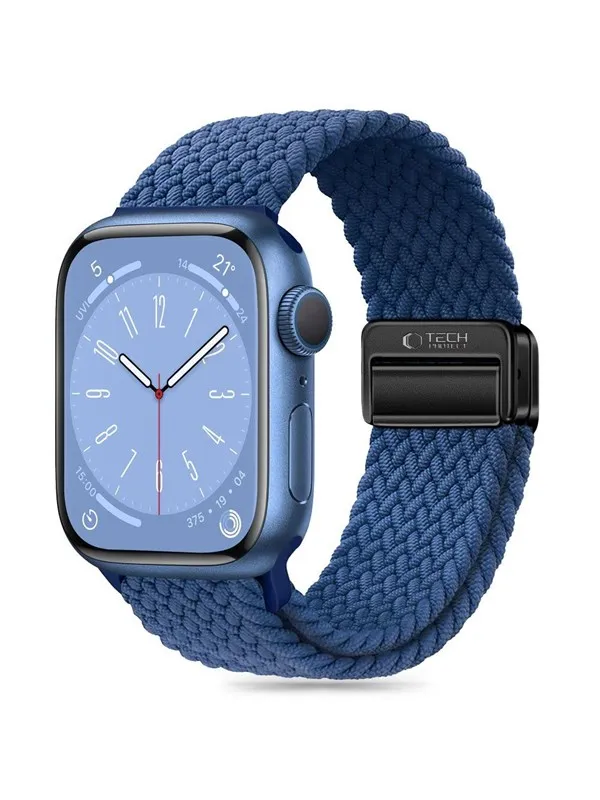 Tech-Protect Nylonmag Strap for Apple Watch 4 / 5 / 6 / 7 / 8 / 9 / SE / Ultra 1 / 2 (42 / 44 / 45 / 49 mm) - Blue