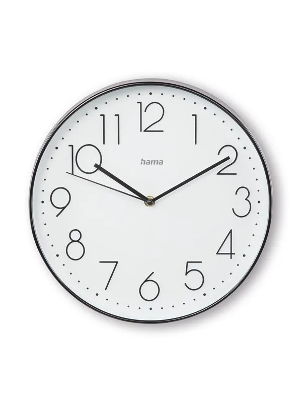 Hama Corsica Wall Clock 30 cm Black/White