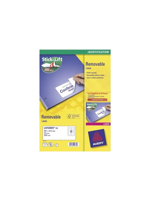 Avery L4745REV - labels - 200 pcs. - 63.5 x 96 mm