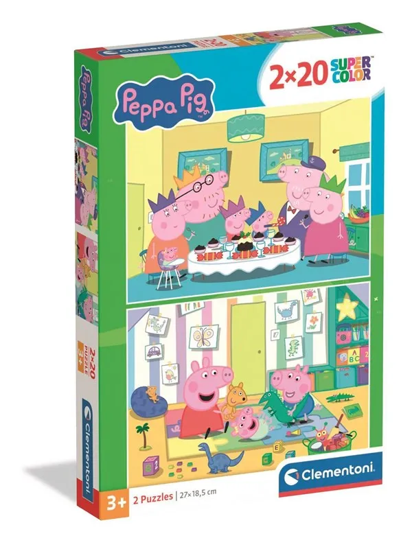 Clementoni Puzzle Peppa Pig 2x20 pieces Gulv