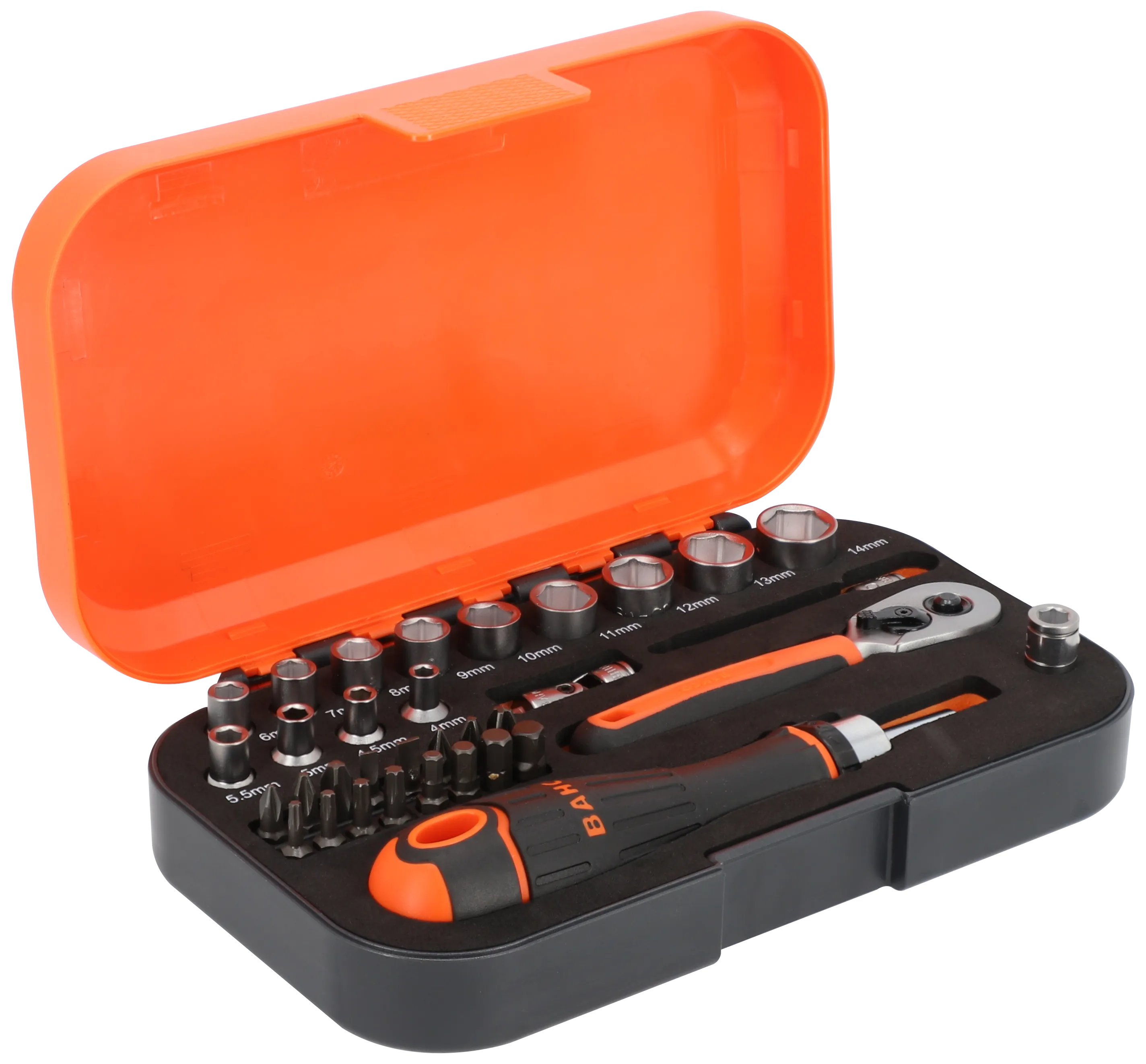 Toppnøkkelsett med bits S34MC8H 1/4", 34 deler