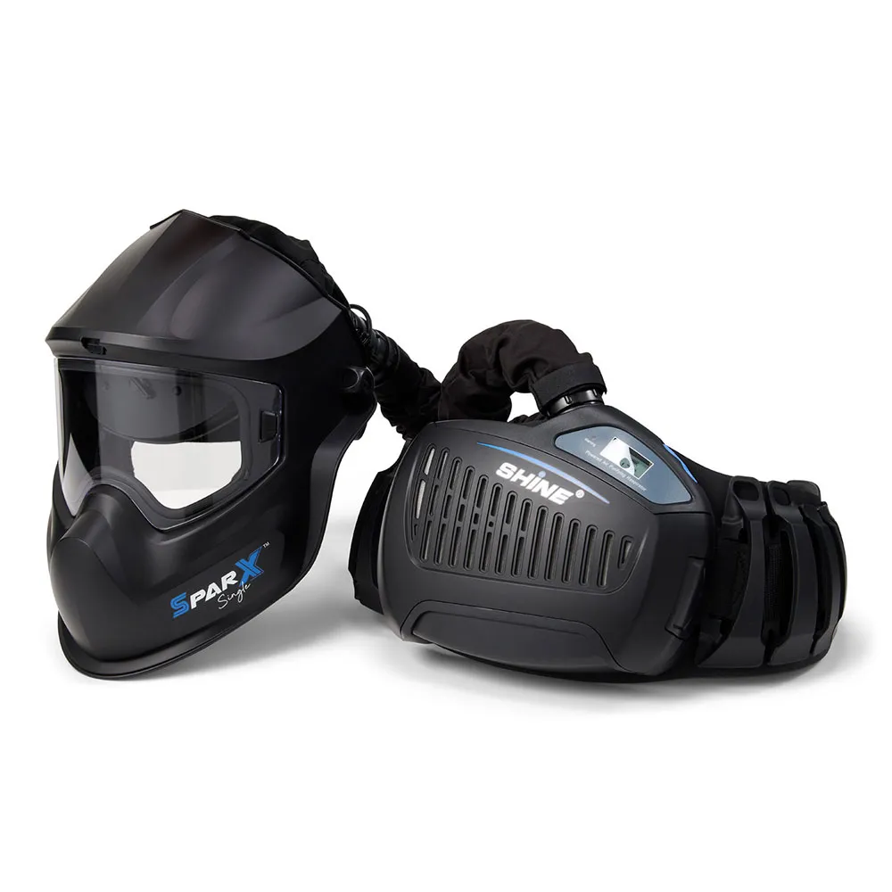 SHINE SPARX Single+PAPR Sveise- og slipinghjelm med modulært flip-up visirsystem