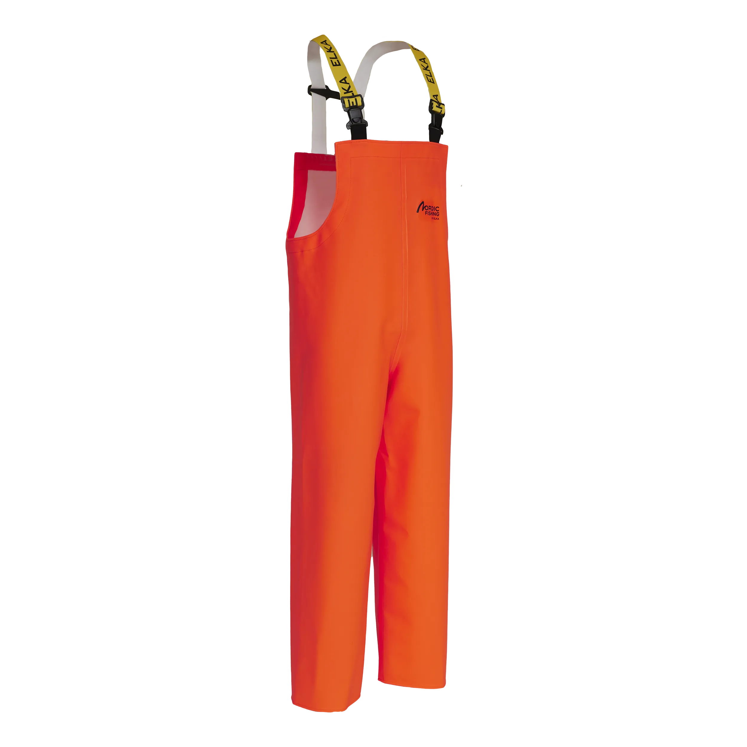 Nordic Fishing overall med høj talje - Fl. orange - XL